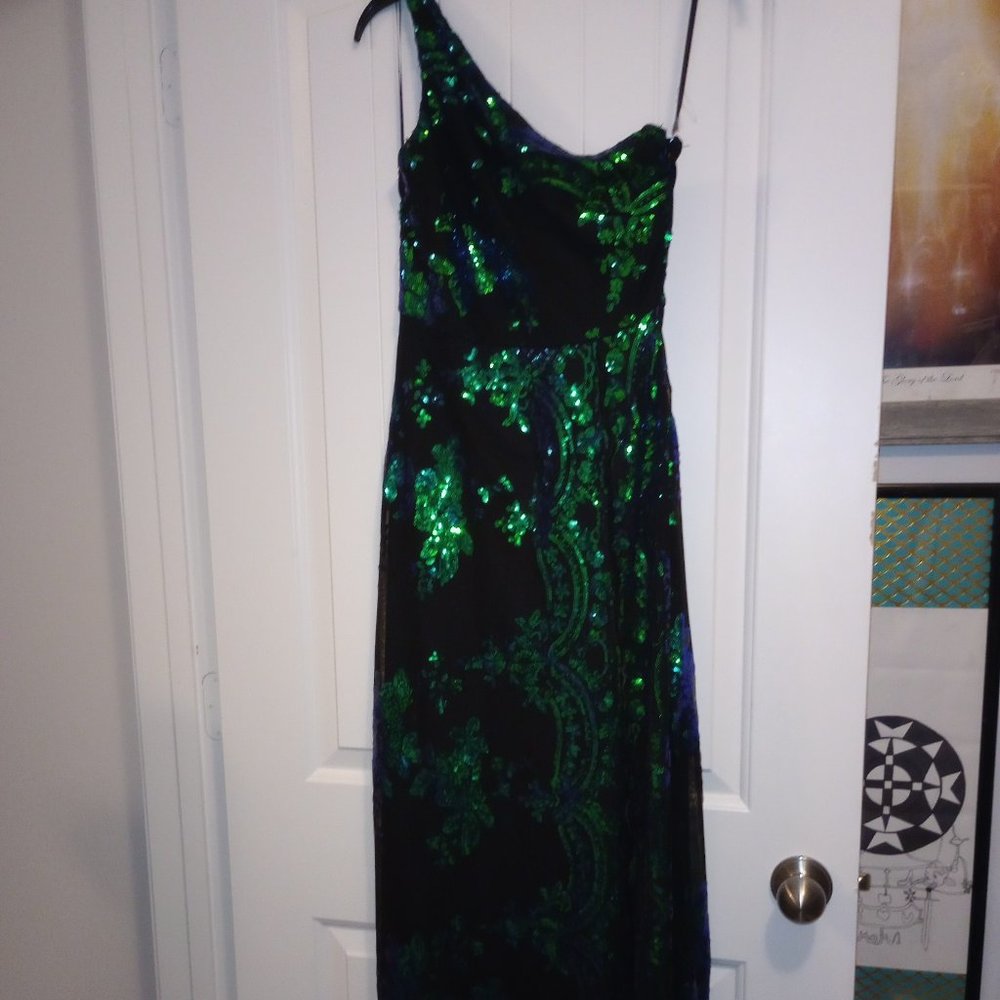 SFC Hollywood nights dress- peacock